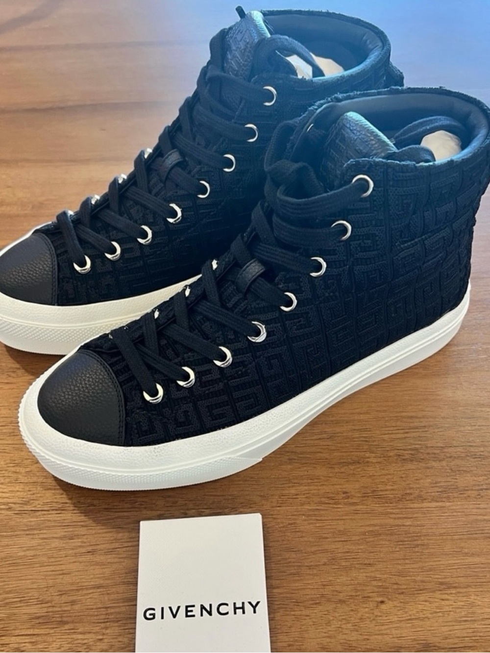 Givenchy Black Leather Ankle Hightops